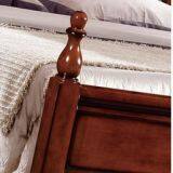 Высококлассная мебель из тхайской резино-деревянной массы. Реальная кожа для обивки. Шпонированная головная часть кровати. Двуспальная кровать thumbnail-3