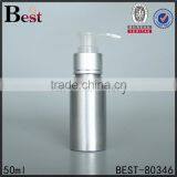 55ml Cosmetics Packaging Silver Aluminum Shampoo Bottle With Lotion Pump China Suppliers thumbnail-6