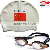 Professional Colorful Silicone National Flag Swim Caps thumbnail-1