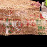Christmas Jute Burlap Natural Ribbon With Metal thumbnail-3