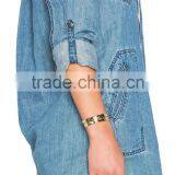 New Style Denim Jeans Fabric Mini Dress With Lace-Up Details All Types Of Ladies Dresses 2016 HSD5821 thumbnail-6