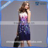 Latest Design Fashion Short Sleeve Sublimation Print Dress for Women thumbnail-1