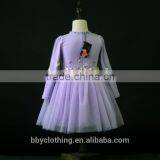 Kids Girls Boutique Dress 2017 Autumn Embroidered Princess Flower Dress for Weddings Baby Girl White Party Dress 4-8 Year thumbnail-3