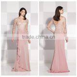 Pink Paret Long Sleeve Women Casual One Piece Dress thumbnail-1