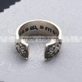 Fashion Cool Retro Punk JEWELRY Open Ring Sterling Silver for Men Wholesale thumbnail-4