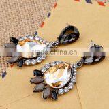 Handmade Colorful Mix Bling Crystal Rhinestone Pendant Earrings New Designs Crystal Stud Earrings for Young Lady thumbnail-6