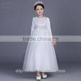 2017 Long Communion Dress Celebrity Dress White Evening Dress Long Sleeve thumbnail-2