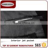 Wholesale Suit Polyester Fabric Black 1-Button Suits For Men thumbnail-4