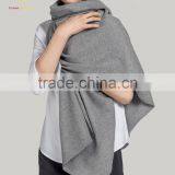 Women Knitted Winter Grey Cashmere Scarfs And Shawl thumbnail-2
