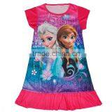 2014 New Arrival Lace Dress Flouncing Round Neck Print Dress 4 Sizes 4-7 Years SV005983# thumbnail-3