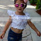 S17440A 2017 Wholesale Children Boutique Clothing Ruffle Outfit for Kids thumbnail-4