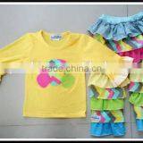 Baby Girl Boutique Colors Ruffle Pants Clothing Set Summer Girl Easter Color Eggs Pattern Clothes Girl Fashion Ruffles Outfits thumbnail-1