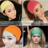 Candy Color Women Yoga Wide Elastic Towel Headband In Stock thumbnail-1