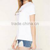 2016 Short Sleeve Round Neck Currently Graphics Print Women T-shirt,cheap Custom Print Basic Tee thumbnail-2