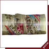 Green Silky Jewelry Roll or Cosmetic Roll Travel Pouch Organizer JR011 thumbnail-1