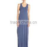 Women's Twisted Back Tank Cotton/Spandex Long Maxi Dress thumbnail-4