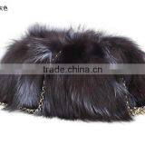 Genuine Fox Fur Handbag Tote Bag Luxury for Ladies Girl thumbnail-2
