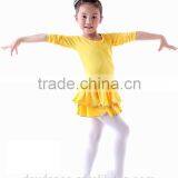 Child Kids Spandex Long Sleeve Latin Dance Dress Girls Fancy Dance Stage Costumes Performance Dress thumbnail-2