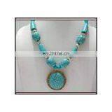 SF-NC273 Turquoise Resin Necklace thumbnail-1