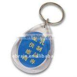 Oval Shaped Plastic Keychain