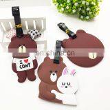 2017 New Design Customized Bear Shape Soft Rubber Pvc Luggage Tag thumbnail-1
