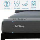 2020 Luxury Super Comfortable Solid Color Satin Plain Anti-wrinkle Bed Sheet Set thumbnail-6