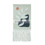 Home Decoration Wall Hanging Machine Woven Art Tapestry With Tassels thumbnail-4