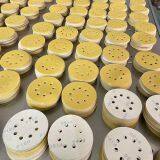 100pcs/box High Quality Hand Grinding Plate Special Flocking Sandpaper for Automobile Rust Removal, High Quality 8-hole Yellow Sandpaper thumbnail-2