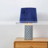 Living Room Decorative Lights Office Hotel Blue Ceramic Table Lamp for Home Decor thumbnail-6