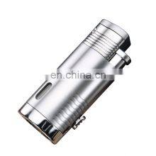 Metal Inflatable Three Flush High Quality Blue Fire Windproof Multi - Function Gas Lighter thumbnail-2