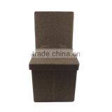 Contemporary Backrest Storage Stool Ottoman thumbnail-2