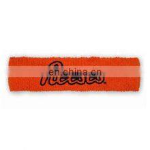 Cotton Sport Elastic Headband With Custom Logo Embroidered