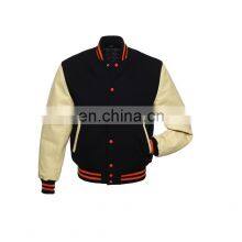 2022 Wholesale Custom Latest Designs Long Sleeve Baseball Varsity Jacket Men Plain Blank Varsity Letterman Jackets thumbnail-5