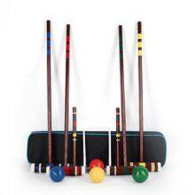 Colorful Croquet Wooden Outdoor Backyard Play Set