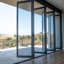 Cheap and High Quality Aluminum Custom Waterproof Bifold Aluminum Alloy Folding Door thumbnail-4