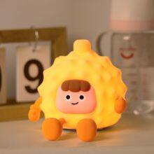 EGOGO Portable Dimmable Usb Silicone Night Lamp Children Durian Shape Led Night Light for Baby Room thumbnail-4
