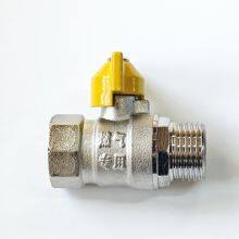 Шаровой кран с внутренней и наружной резьбой DN15. Профессиональный шаровой кран для газа. Газовые фитинги для кухни. Медный шаровой кран. Выключатель газового крана thumbnail-5