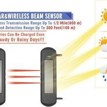 Beam Break Alert App Monitor Alarm Notify | Solar-powered 4-beams Active Wireless Infrared Light Wall Anti-Theft thumbnail-3