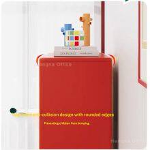 HN-L45 Minimalist Metal Bookcase With Fluted Glass, Home Office Storage Cabinet for Design Studio With Adjustable Shelves, KD Structure, Best Selling thumbnail-5