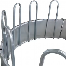 Cattle Round Bale Feeder With Cover Roof and Waterproof Horse Hay Feeder for Sheep Farm thumbnail-3