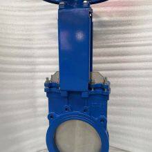 Ductile Cast Iron Lug Wafer Rising Stem Soft Seal Pneumatic Operated Knife Gate Valve thumbnail-6