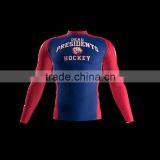 Polyester Spandex Long Sleeves Dead President Compression Shirt / Rash Guard With Player Name and Number at Sleeve