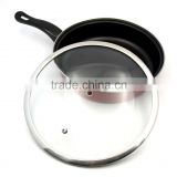multifunctional round glass pot lid & cover