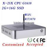 Wholesale X86 embedded pc host computer INTEl G1610 Celeron Dual core INTEL core hd graphics card support MIC