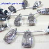 Black Rutile Faceted Elongated Pyramid