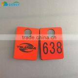 Engraving 2-color ABS Club Cloakroom Ticket