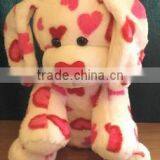 Bear 13 Inch White & Pink Heart Pattern Puppy Dog Soft / Plush Toy thumbnail-1