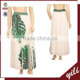 2015 Spring Fashion Designer Ladies Skirts Chiffon Pleated Girls Maxi Skirts thumbnail-1