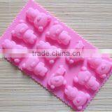 2014 new design different bear shaped design silicone cake molds