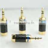 ACROLINK Gold Plated 3.5mm Stereo Male plug Carbon firber Straight Adapter diameter 7mm for diy